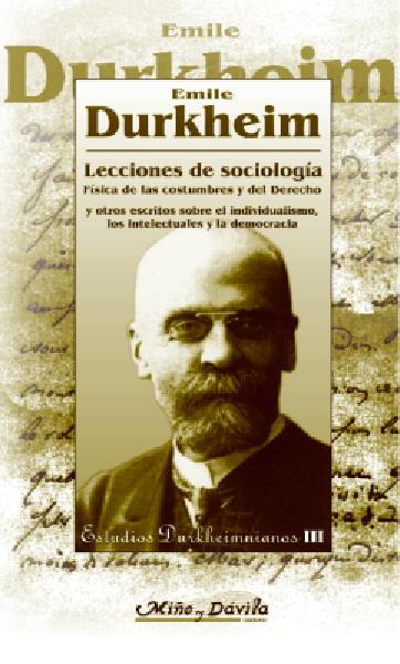 Lecciones De Sociología, De Emile Durkheim